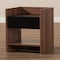 Baxton Studio Vanda Modern Two-Tone Walnut and Black Wood 1-Drawer Nightstand 138-7715 - alternate 3